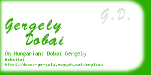gergely dobai business card